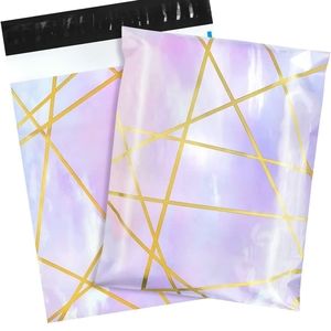100 POLY MAILERS SHIPPING BAGS PINK MARBLE